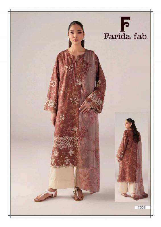 Farida fab chevron vol 19 pakistani salwar suits wholesale